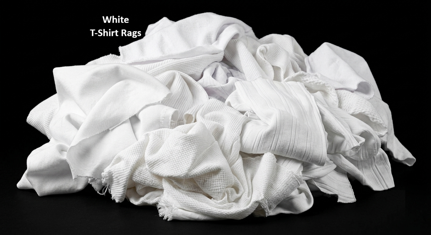 White T-Shirt Knit Rags – Gazi Rags